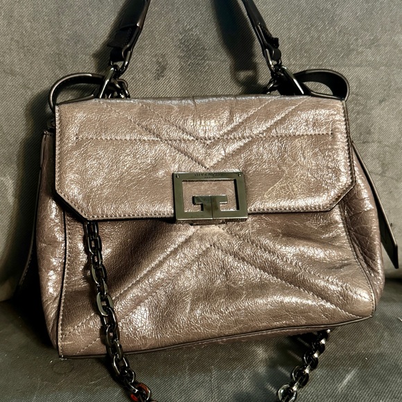 Handbags - Givenchy Leather Metallic Shoulder Bag